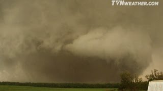 EXTREME upclose HD footage of violent milewide tornado northwest of Salina KS [upl. by Novets797]