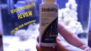 How to cycle a saltwater aquarium  Seachem Stability [upl. by Bluma]