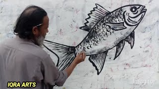 Fish Painting Iqra Arts [upl. by Ethelinda]