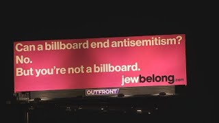 New billboards in Las Vegas call out antiSemitism [upl. by Esilahc60]