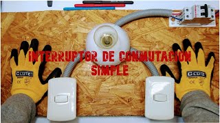 Como controlar un foco desde dos interruptores  Conmutación simple [upl. by Ohcamac]