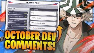 NEW BONUS ABILITIES amp CHANGES TO EXTREME COOP OCTOBER 2022 DEV COMMENTS Bleach Brave Souls [upl. by Acirederf]