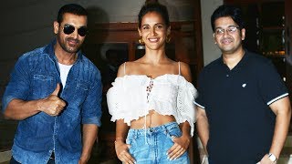 John Abraham Aisha Sharma Milap Zaveri At Radio City In Bandra [upl. by Novel330]