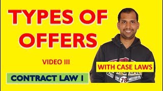 Types of Offer  The Contract Act 1872  General Contract [upl. by Niwrad]