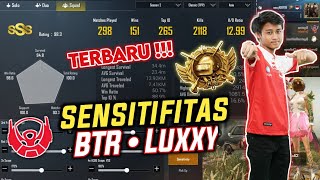 Sensitivitas BTR Luxxy pubg mobile 2020  BTR luxxy PUBG sensitivity  BTR Luxxy sniper pubg mobile [upl. by Kirimia]