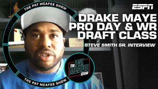 Steve Smith Sr evaluates the wide receiver draft class amp Drake Maye’s Pro Day  The Pat McAfee Show [upl. by Dyal]