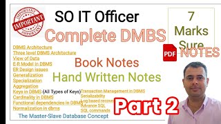 DBMS Course  Part 2  IBPS SO IT [upl. by Yttiy]