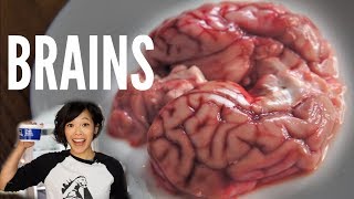 BRAINS TASTE TEST Brains amp Eggs Recipe  Day 5 GUTMAS 2017 [upl. by Ardnekal264]