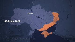 Mapa animado control territorial en Ucrania desde el inicio del conflicto en 2022  AFP [upl. by Hadwyn]