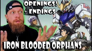 Gundam IronBlooded Orphans Openings amp Endings Reaction [upl. by Nauwtna]