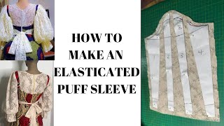 HOW TO MAKE AN ELASTICATED PUFF SLEEVE [upl. by Bannasch]