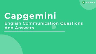 Capgemini English Communication Test Questions and Answers [upl. by Nad]