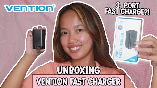 VENTION 3PORT FAST CHARGER UNBOXING  Jam Rouello ♡ [upl. by Jada325]