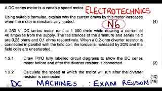 Electrotechnics N6 DC Machines Exam November 2023 mathszoneafricanmotives [upl. by Amocat]