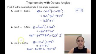 Trigonometry with Obtuse Angles [upl. by Dnartreb]