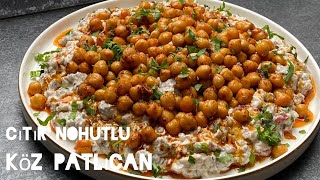 Çıtır Nohutlu Yoğurtlu Köz Patlıcan Salatası Tarifi  Nasıl Yapılır  Gerösteten Auberginen Rezept [upl. by Ianthe166]