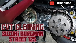 CVT Cleaning Suzuki Burgman Street 125  Mhietze and Hayley vlogs [upl. by Swainson737]