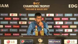 MS Dhoni Postmatch Press Conference England v India ICC CT Final 23 June 2013 [upl. by Frear980]