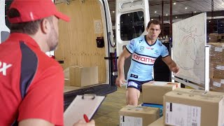 Cronulla Sharks try out to be Aramex Courier Franchisees [upl. by Enattirb]