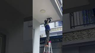 cutting ceiling foryou ceiling construction repairing waterproofing cuttingskills viralshorts [upl. by Mehitable]