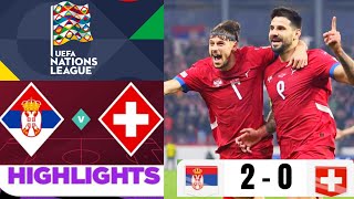 Србија  Швајцарска 20 Highlights  УЕФА Лига нација 2024  serbia switzerland  Serbien Schweiz [upl. by Anitselec318]