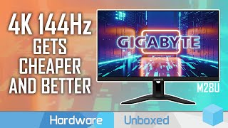 Gigabyte M28U Review Awesome Value 4K 144Hz for Gaming [upl. by Ymirej]