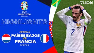 HIGHLIGHTS  Países Bajos vs Francia  UEFA EURO 2024  J2  TUDN [upl. by Nnaeiluj]