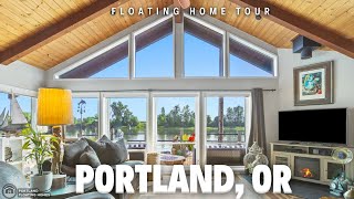 Floating Home on Multnomah Channel with Workshop and Boat Parking – Views of Sauvie Island Portland [upl. by Nnylg]