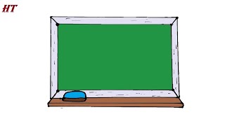 How to Draw a Chalkboard Easy Step by Step [upl. by Lorimer285]