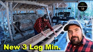 Saving Time Sawing Three Logs at Once [upl. by Eedna471]