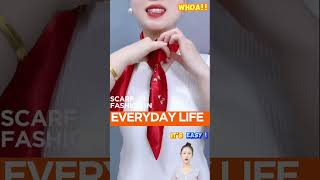 Style of wearing scarf How to Wear Headscarf Necktie shortsscarf viralfashion [upl. by Stead]