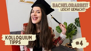 Kolloquium – Meine ERFAHRUNGEN und TIPPS zum Verteidigen amp Präsentieren deiner BACHELORARBEIT 4 [upl. by Derfnam]