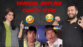 Pakistani Reaction on Dhamaal Airplane Comedy Scene  Dhamaal Comedy Scene  Bollywood Comedy Scenes [upl. by Ozen]