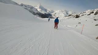 Zermatt 2023 POV Ski  Run 11 amp 19 Rothorn  Gant  4K [upl. by Casar293]