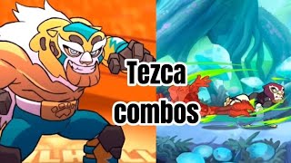 brawlhalla TEZCA combos gauntlets and BOOTS [upl. by Nahsed414]