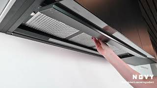 How to easily clean the grease filters from your Novy Fusion Family cooker hood [upl. by Eilak]