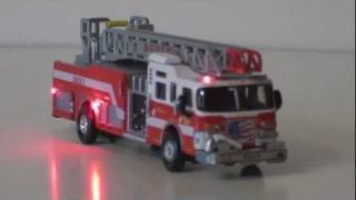 HO Scale Fire Truck with flashing LED lights [upl. by Ecnerrat703]