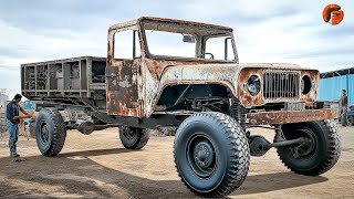 Man Fully Restores Abandoned Military Truck  Start to Finish Build by restorationproduct1718 [upl. by Kallista]