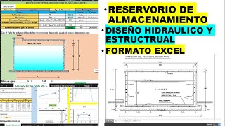 DISEÑO HIDRAULICO Y ESTRUCTURAL DE RESERVORIO RECTANGULAR [upl. by Allesor]