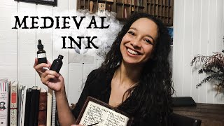 Making Medieval Ink  iron gall waterproof black ink [upl. by Adnirak110]