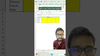 Dont Copy and Paste in Excel‼️Instead Use Amazing Function excel exceltricks exceltips shorts [upl. by Narik559]