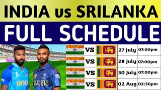 India Tour Of Sri Lanka 2024  BCCI Announce India Vs Sri Lanka Series Schedule Date Time Venue [upl. by Jabez375]