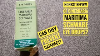 Honest review of Cineraria Maritima Schwabe Eye Drops Can they really prevent Cataract [upl. by Kenway]