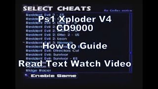 Using the Ps1 Xploder V4 CD9000 Cheat Disc on RE3 Nemesis Cheating Special [upl. by Ahsiemaj]