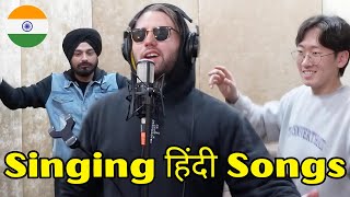 Foreigner sings viral Hindi Songs 🇮🇳🇮🇳 India Vlog [upl. by Fesoy]