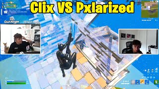 Clix VS Pxlarized 2v2 TOXIC Fights [upl. by Vokay]