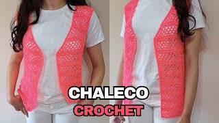 Cómo tejer un CHALECO a crochet PASO A PASO [upl. by Odawa980]