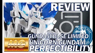 REVIEW MG 1100 UNICORN PERFECTIBILITY GUNDAM BASE LIMITED [upl. by Darice]