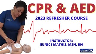 CPR amp AED Refresher Course with Nurse Eunice Adult Child and Infant [upl. by Aihsiyt]