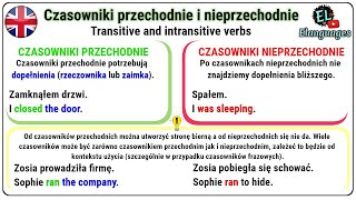 Czasowniki przechodnie i nieprzechodnie angielski  Transitive and intransitive verbs in English [upl. by Laehcor]